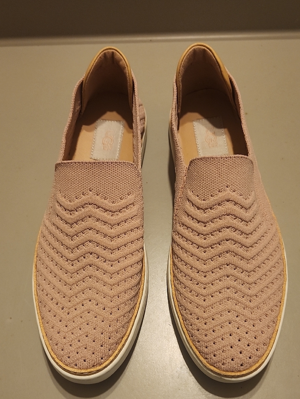 UGG Women's Slip-On Knit Loafers in Blush Pink